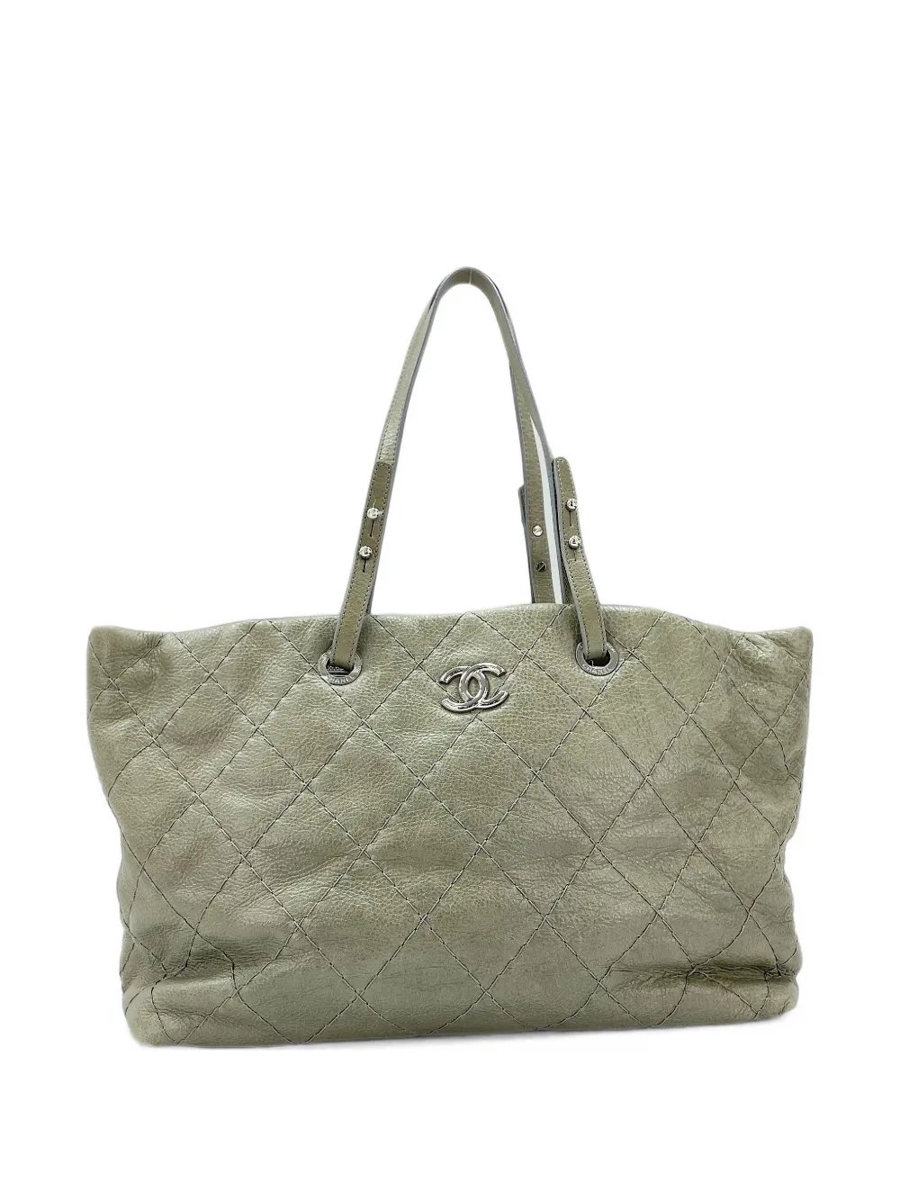quilted CC logo tote bag
