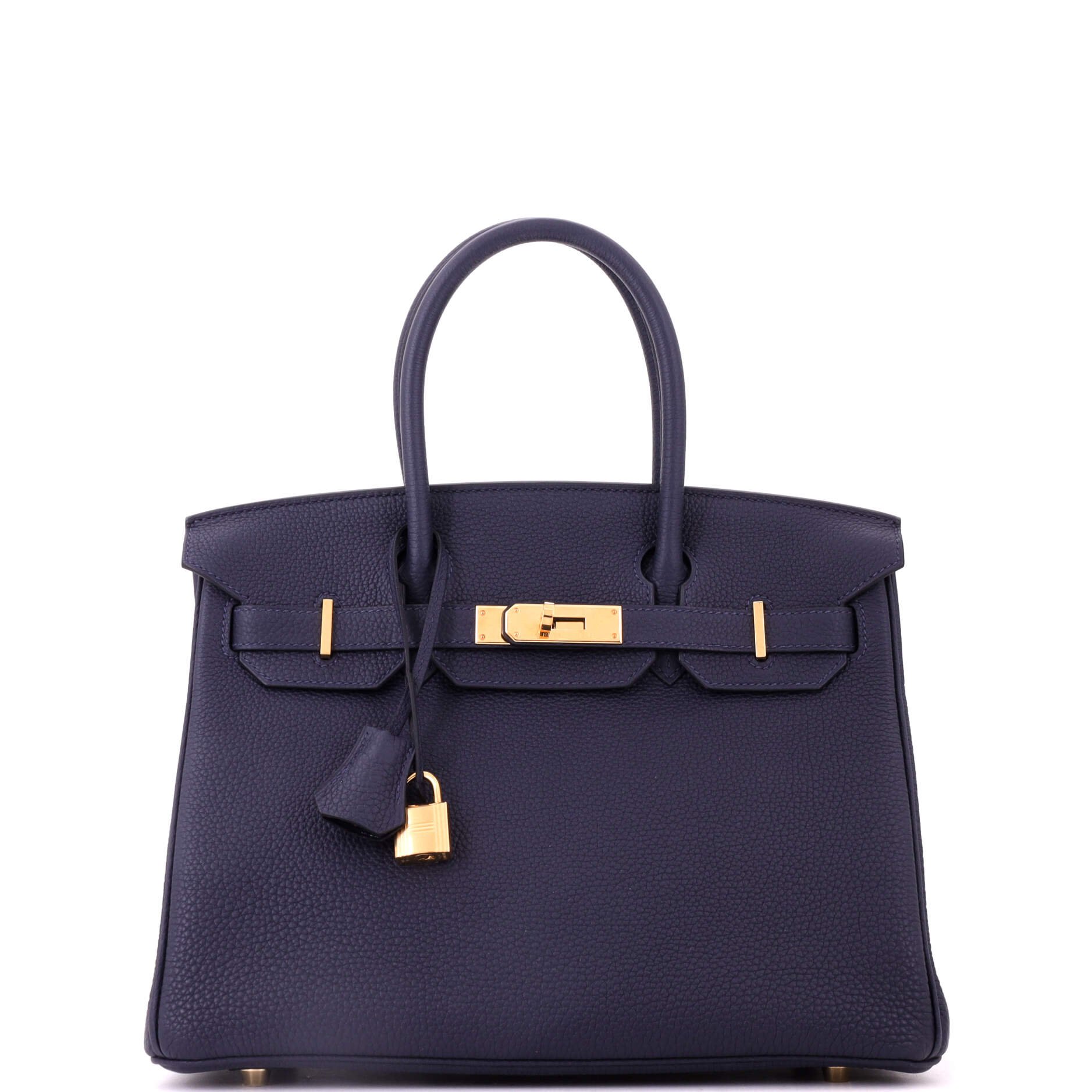 Birkin Handbag Bleu Nuit Togo with Gold Hardware 30