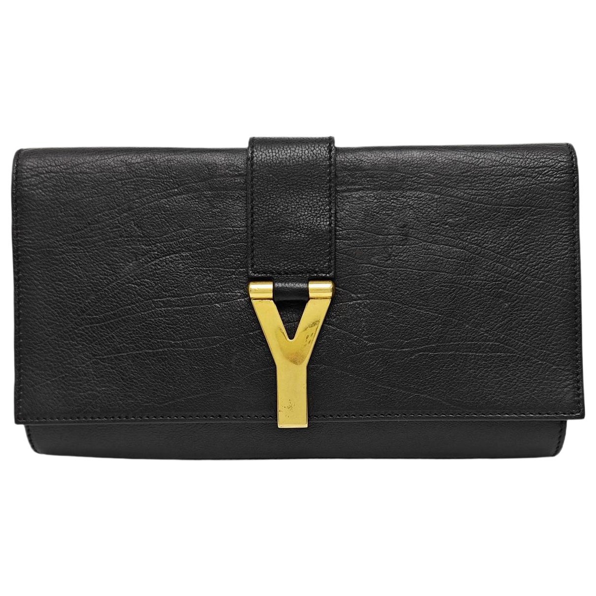 Leather clutch bag