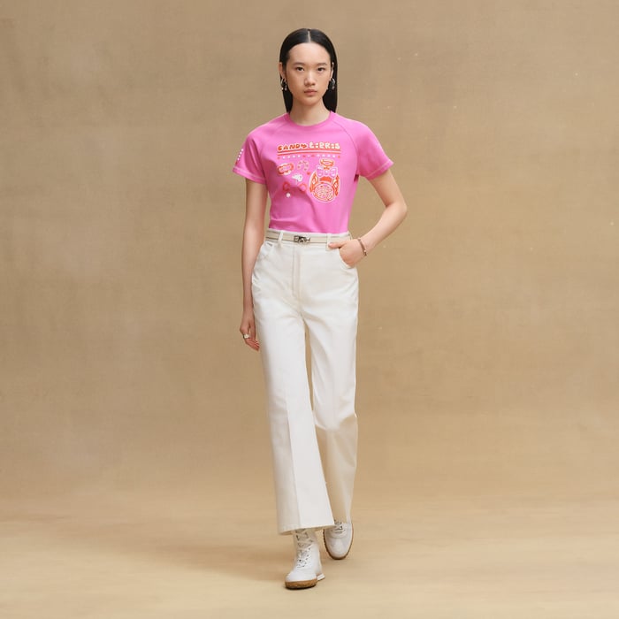 Rose Sakura Printed Micro T-shirt