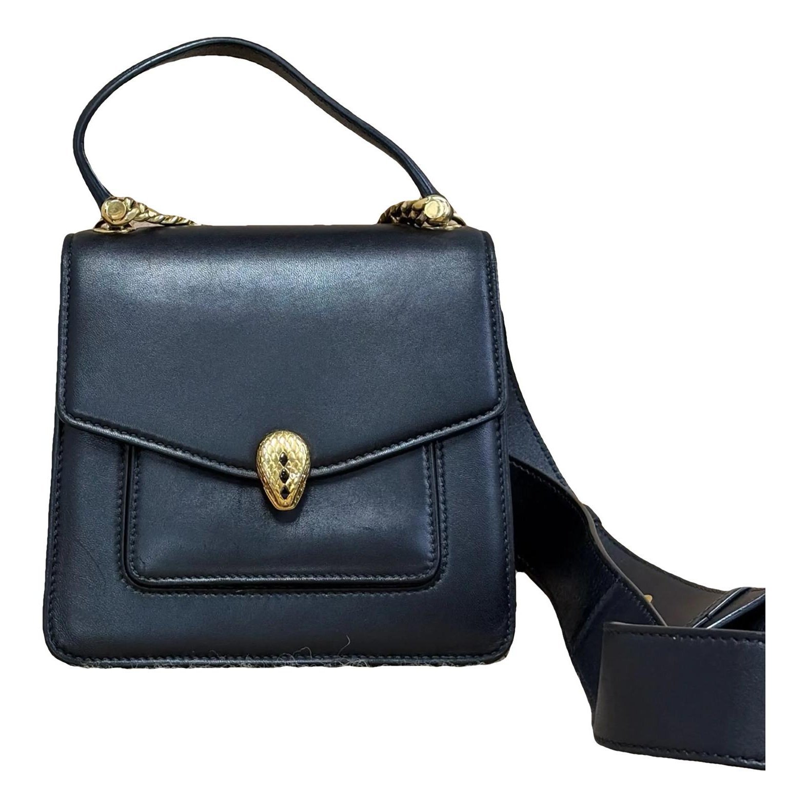 Serpenti leather handbag