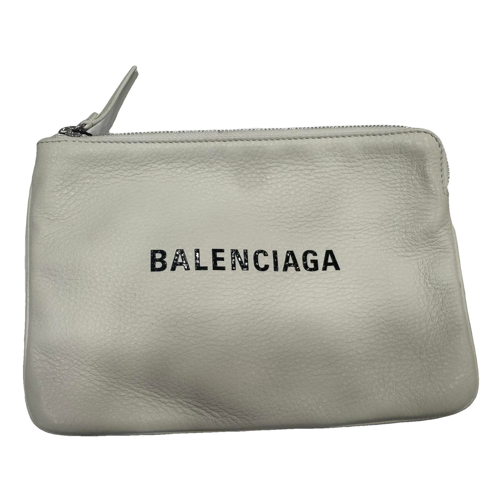Leather clutch bag
