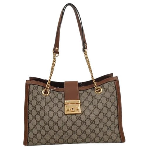 Padlock leather handbag