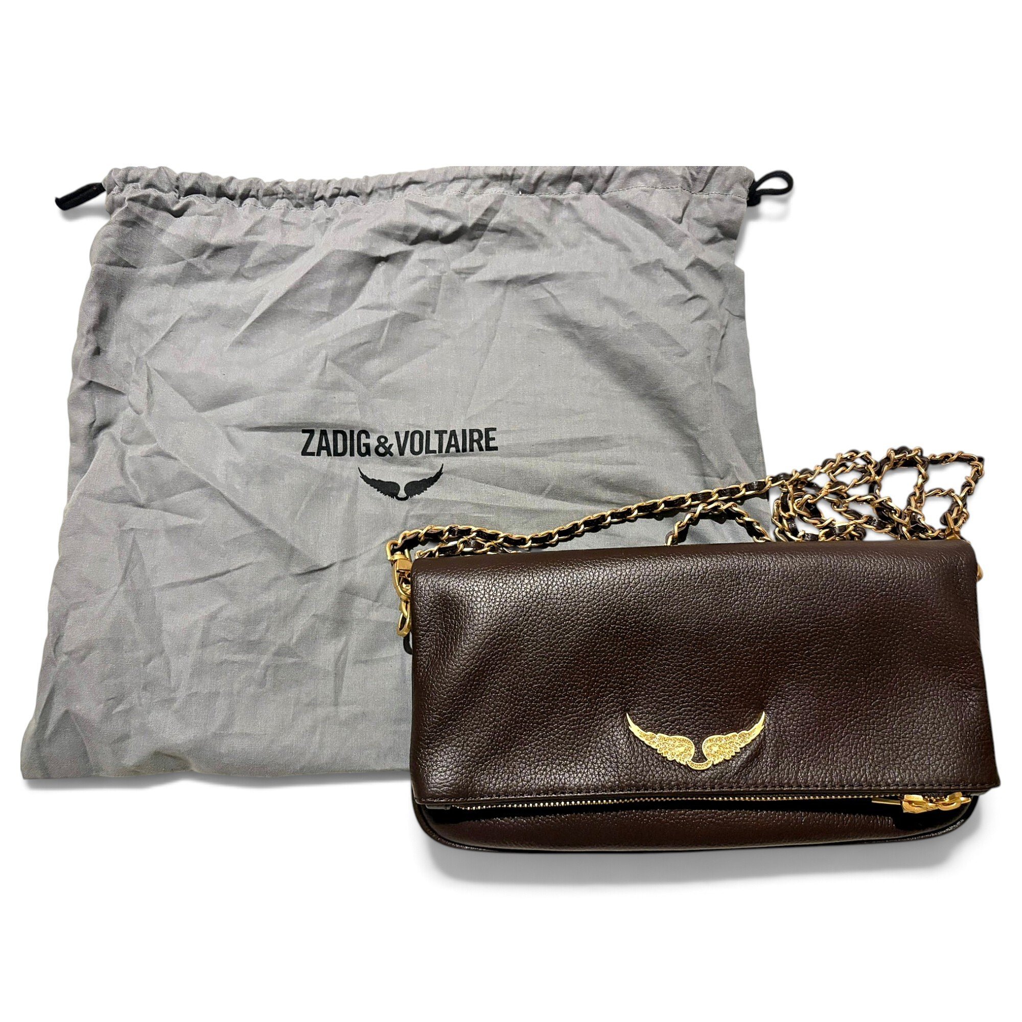Rock leather clutch bag