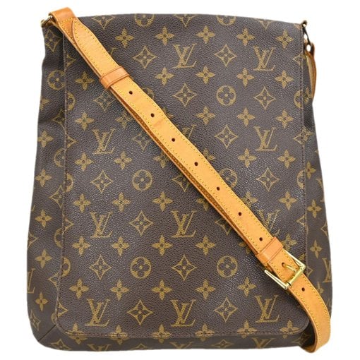 Musette cloth handbag