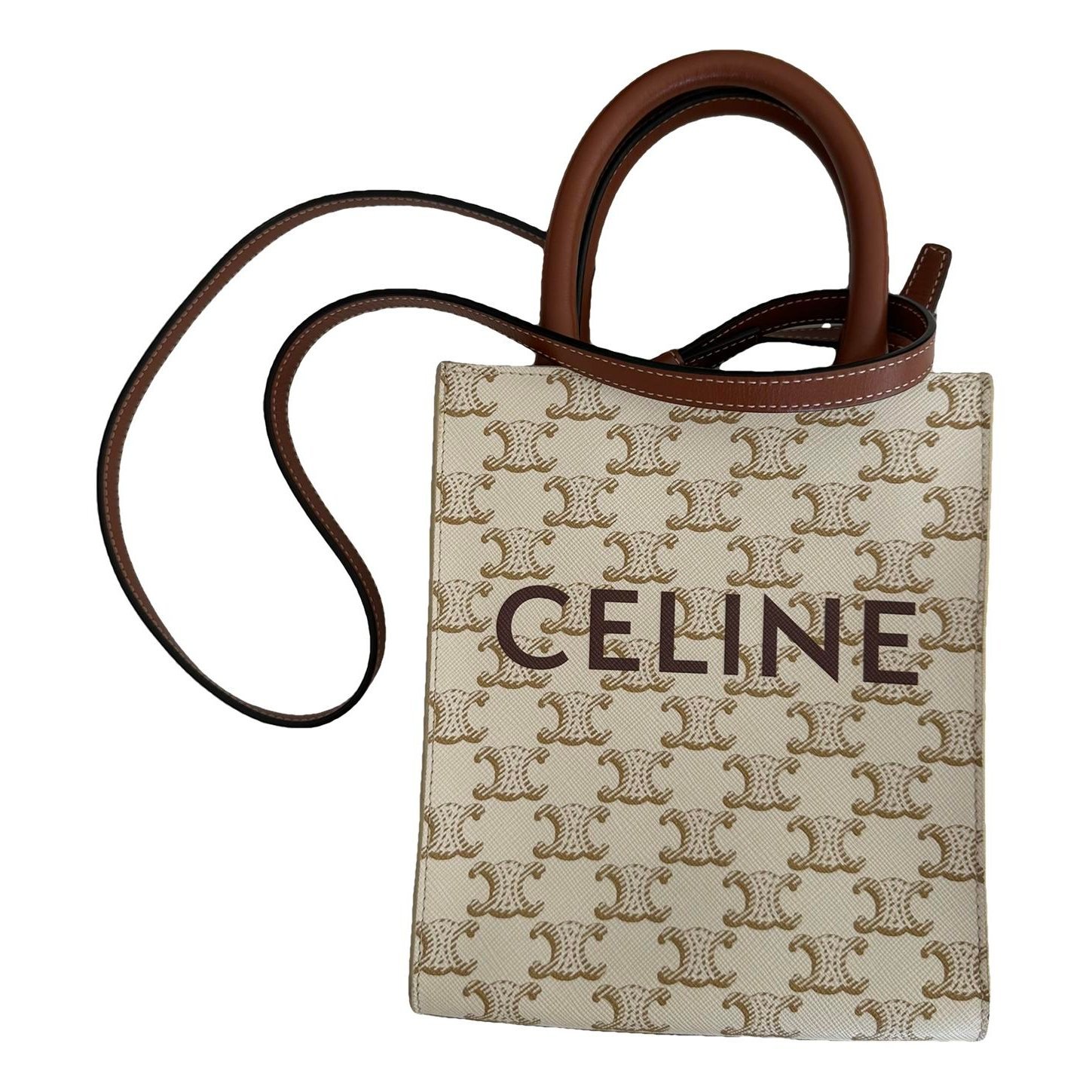 Cabas Vertical leather tote