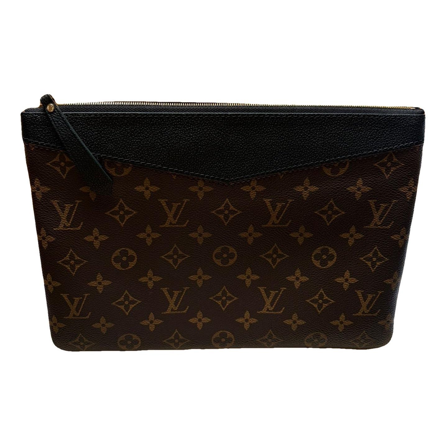 Leather clutch bag