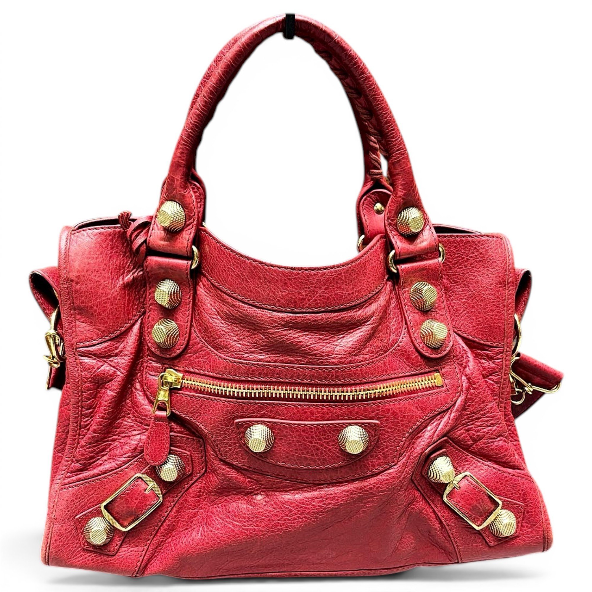 City leather handbag