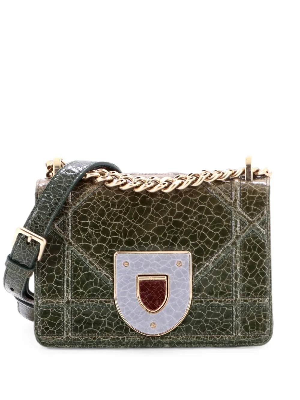 Diorama Club Flap Bag Crackled Deerskin Small shoulder bag