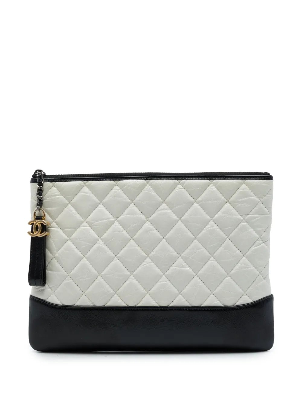 2019 Medium Bicolor Quilted Aged Calfskin Gabrielle O Case clutch bag
