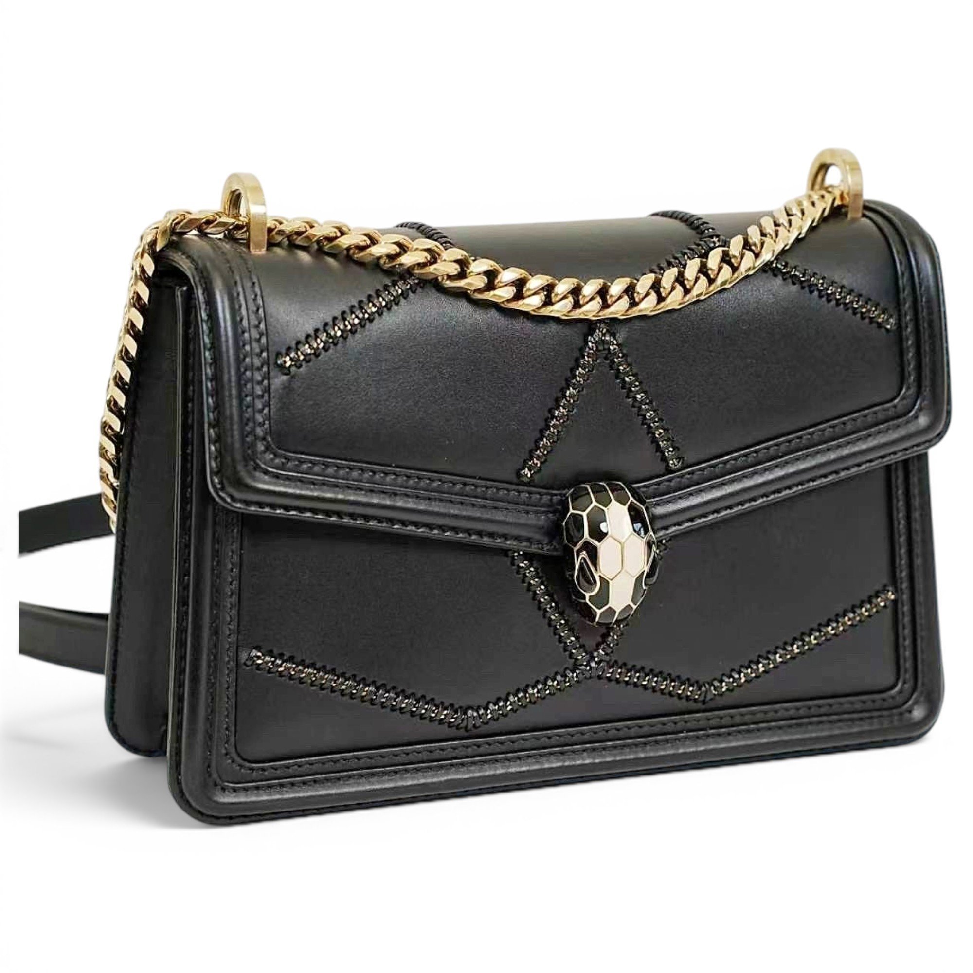 Serpenti leather handbag