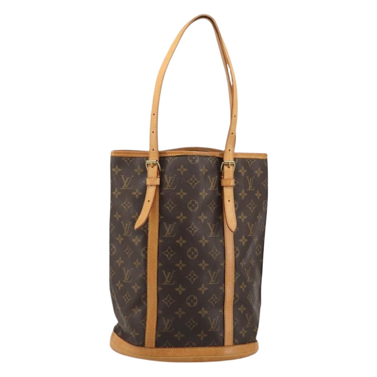 Bucket leather handbag