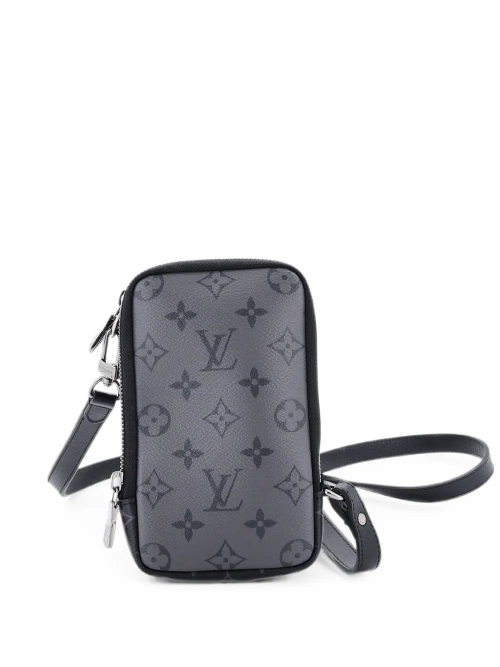 Double Phone Pouch Reverse Monogram Eclipse Canvas clutch bag