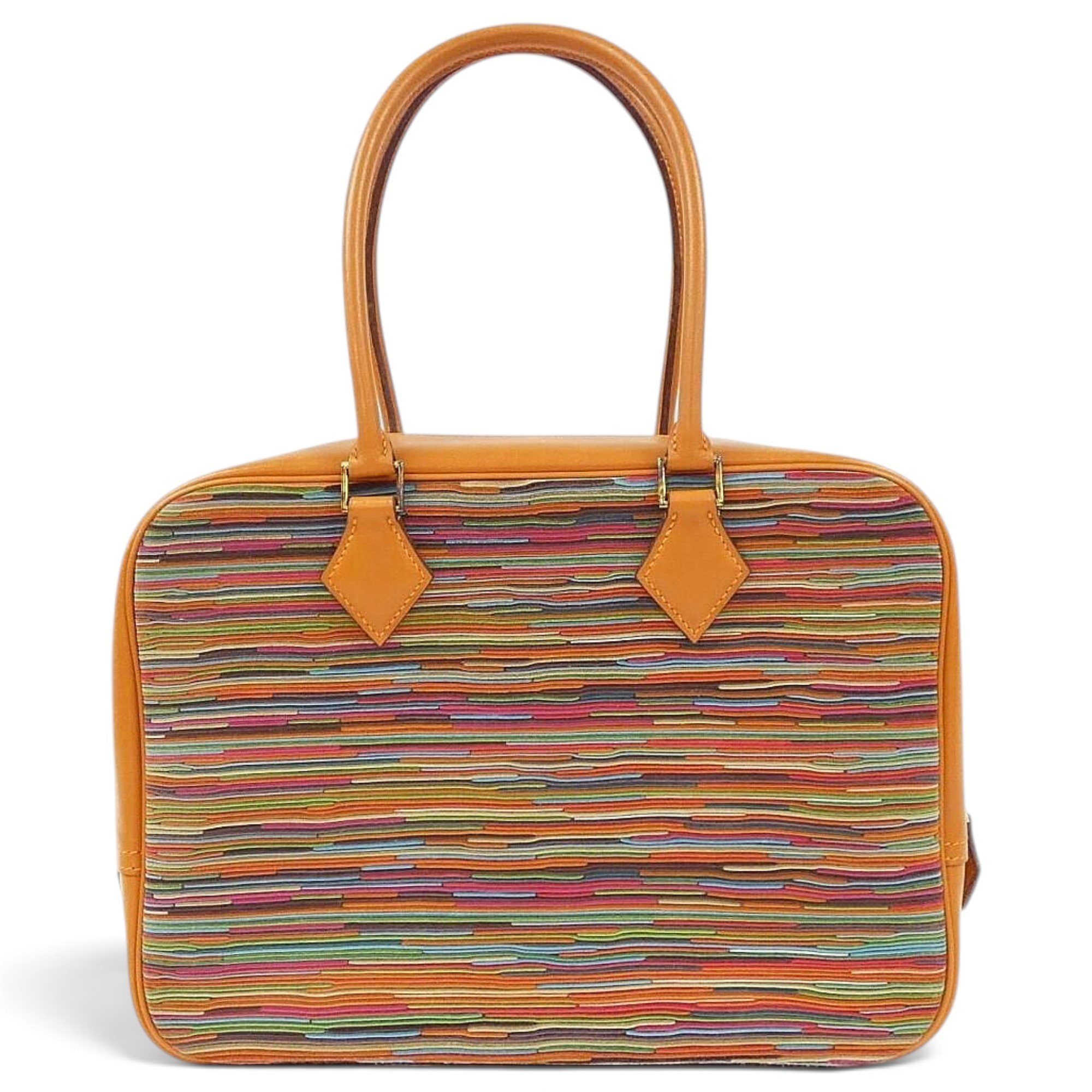 Plume leather handbag
