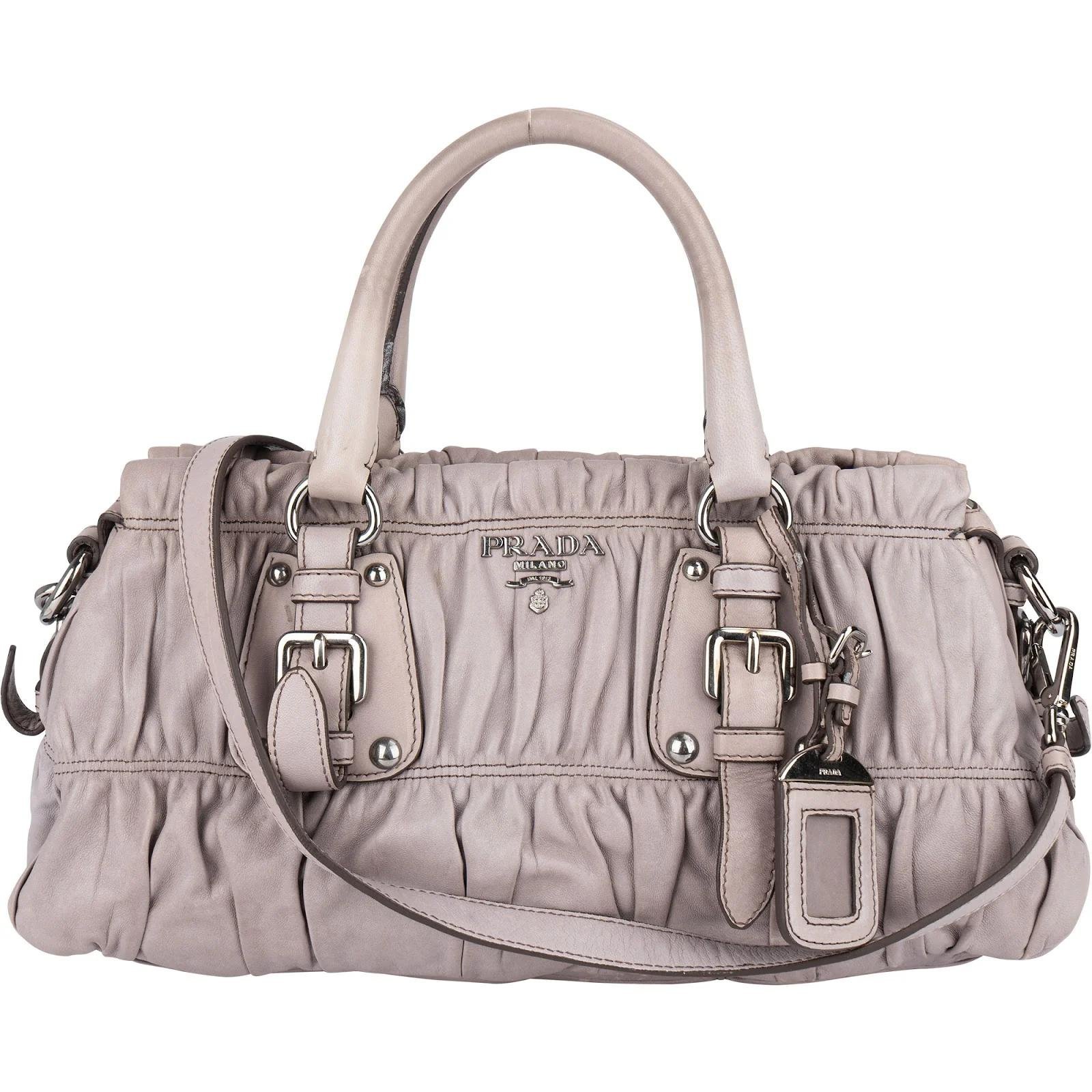 Re-Nylon leather handbag