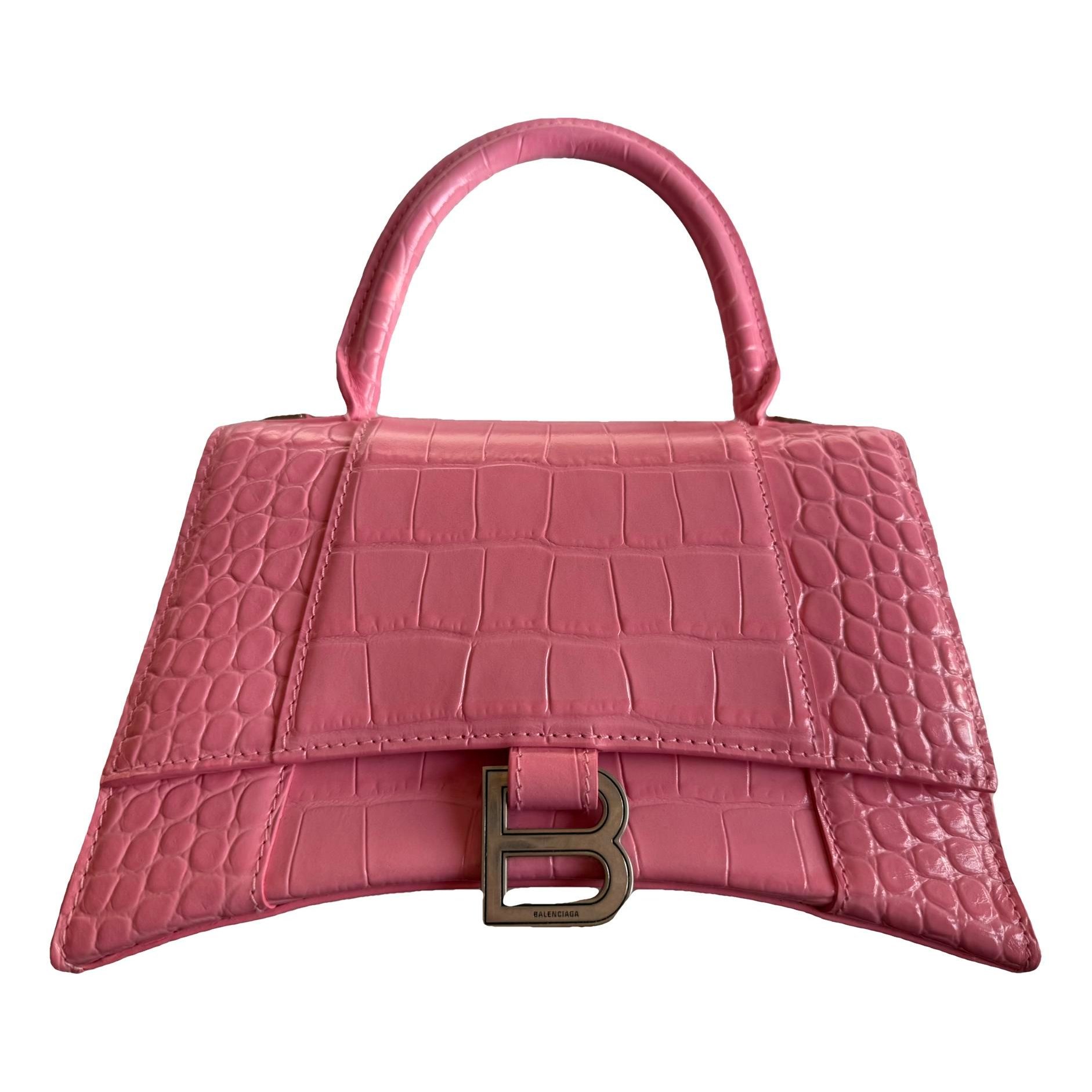 Hourglass leather tote