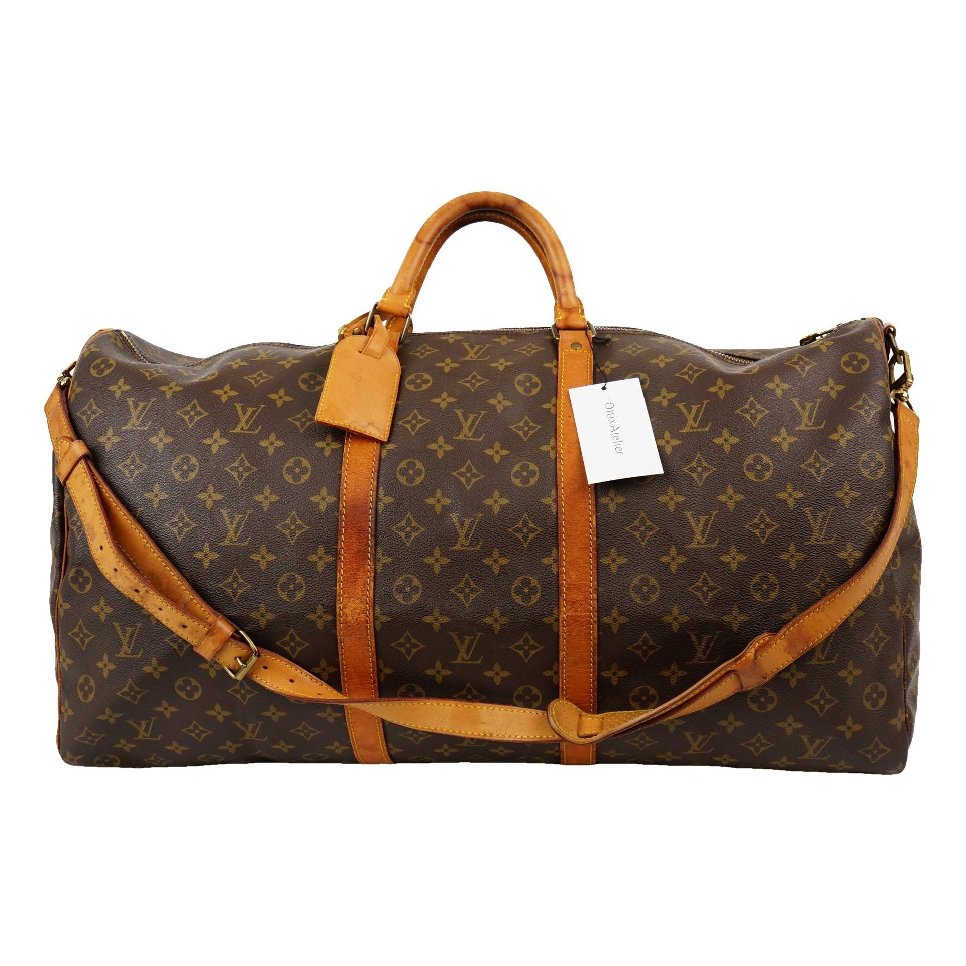 Keepall leather travel bag