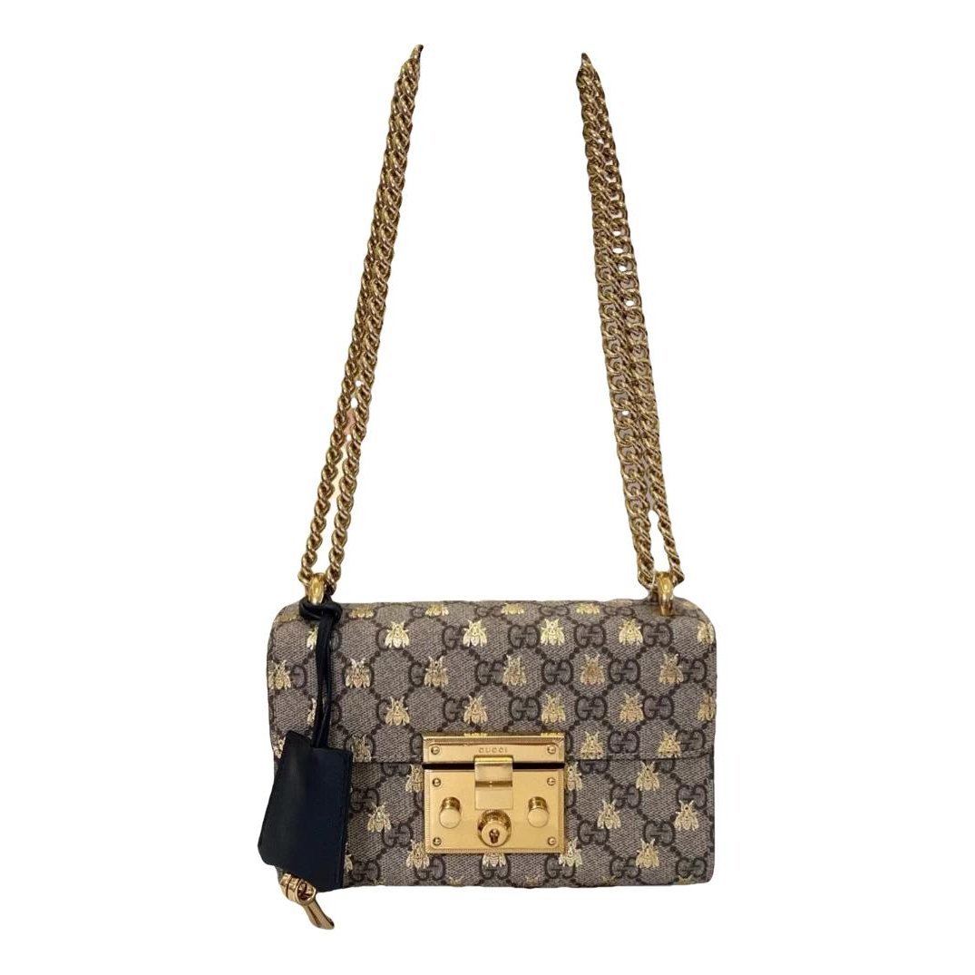Padlock leather handbag