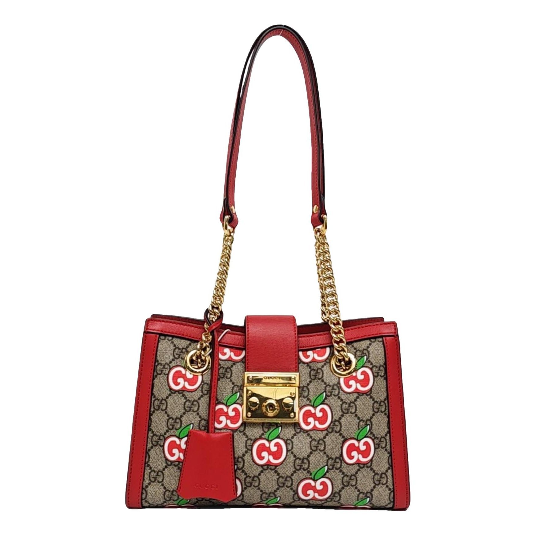 Padlock leather handbag