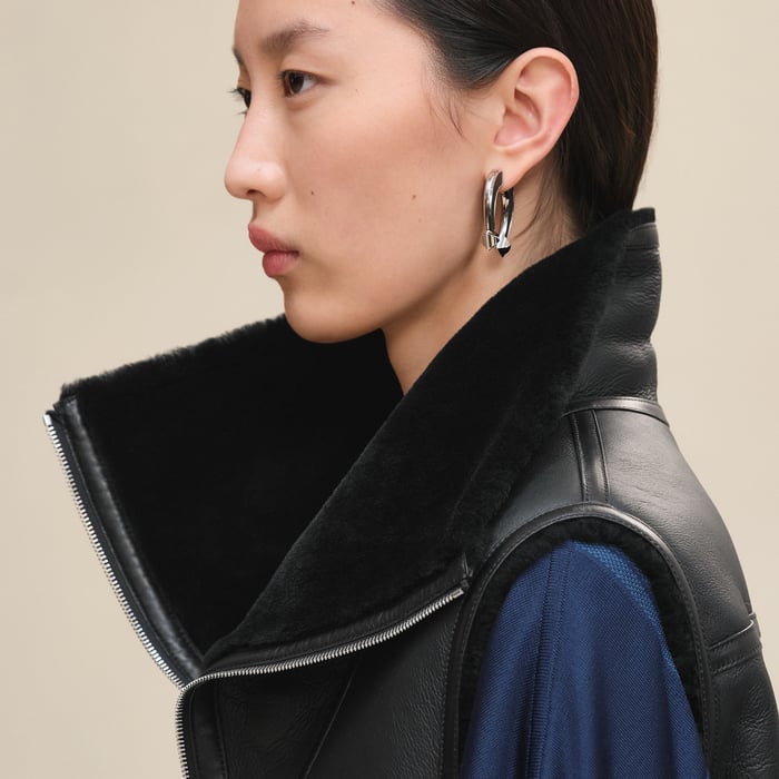 Noir Reversible Sleeveless Jacket