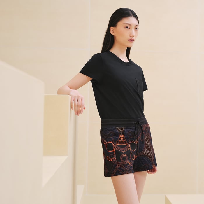 Noir "Eperon d'Or Bandana" Shorts
