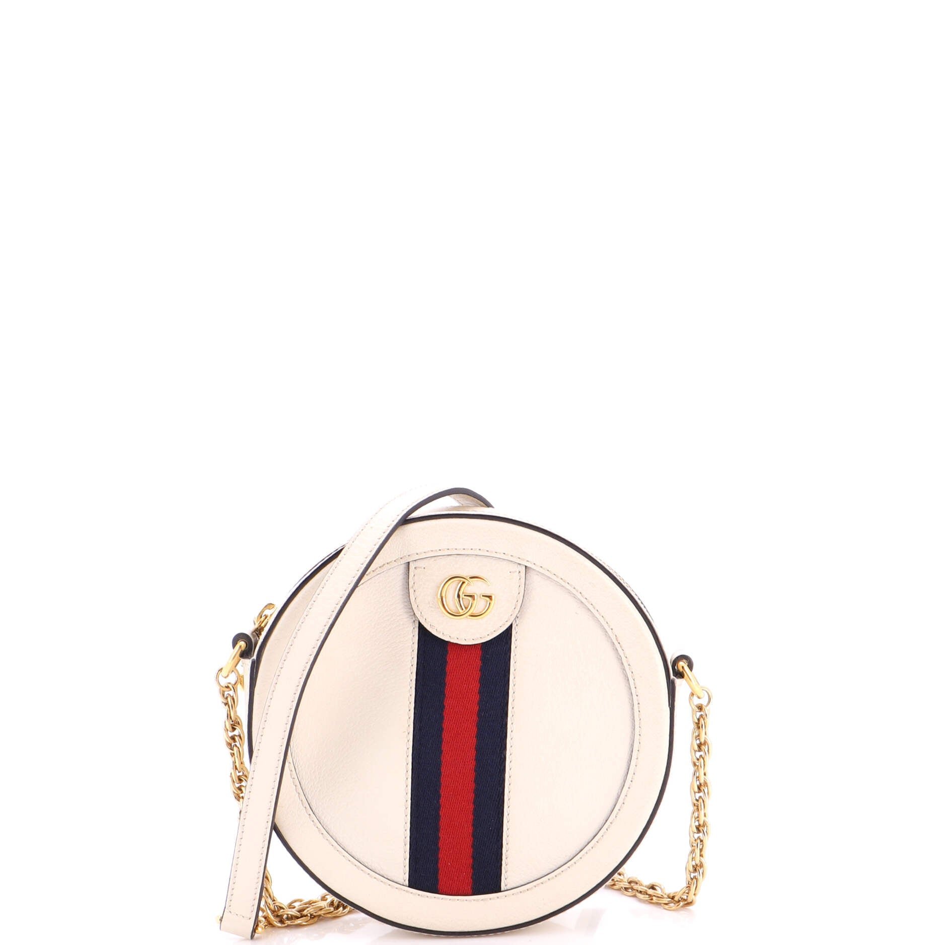 Ophidia Round Shoulder Bag Leather Mini