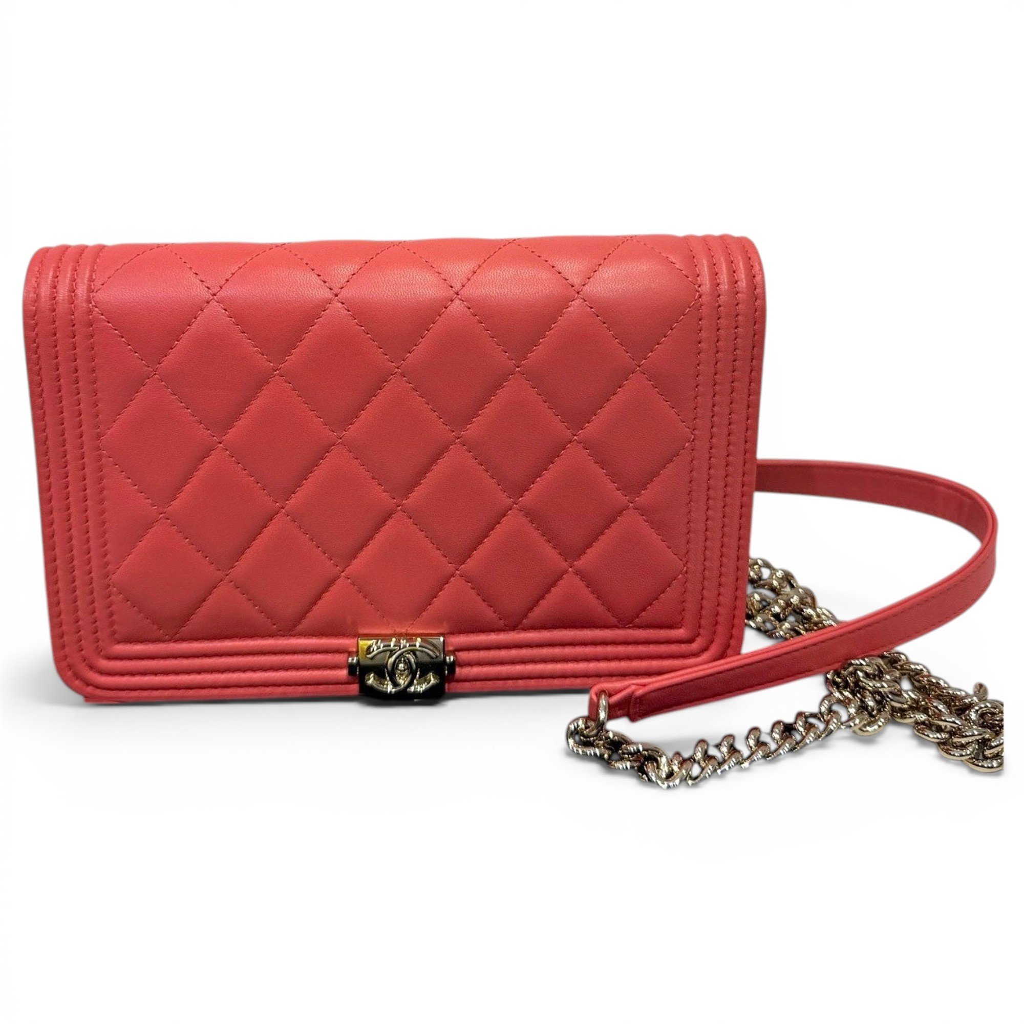Wallet On Chain Boy leather crossbody bag