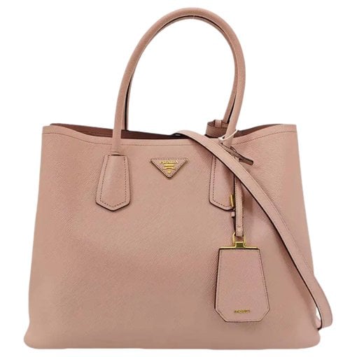 Double leather handbag
