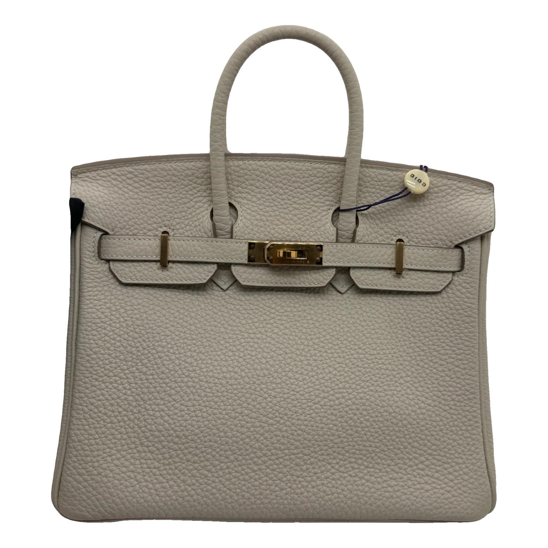 Hermes Birkin 25 Handbag Gold Togo Leather