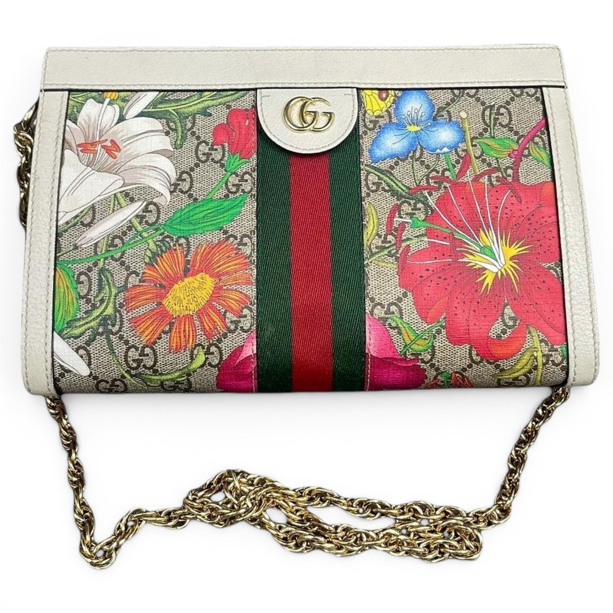 Ophidia Chain leather handbag