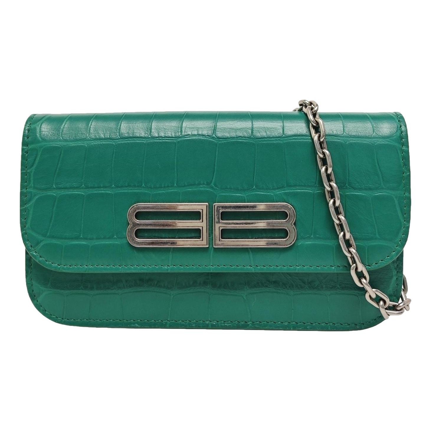BB chain leather handbag