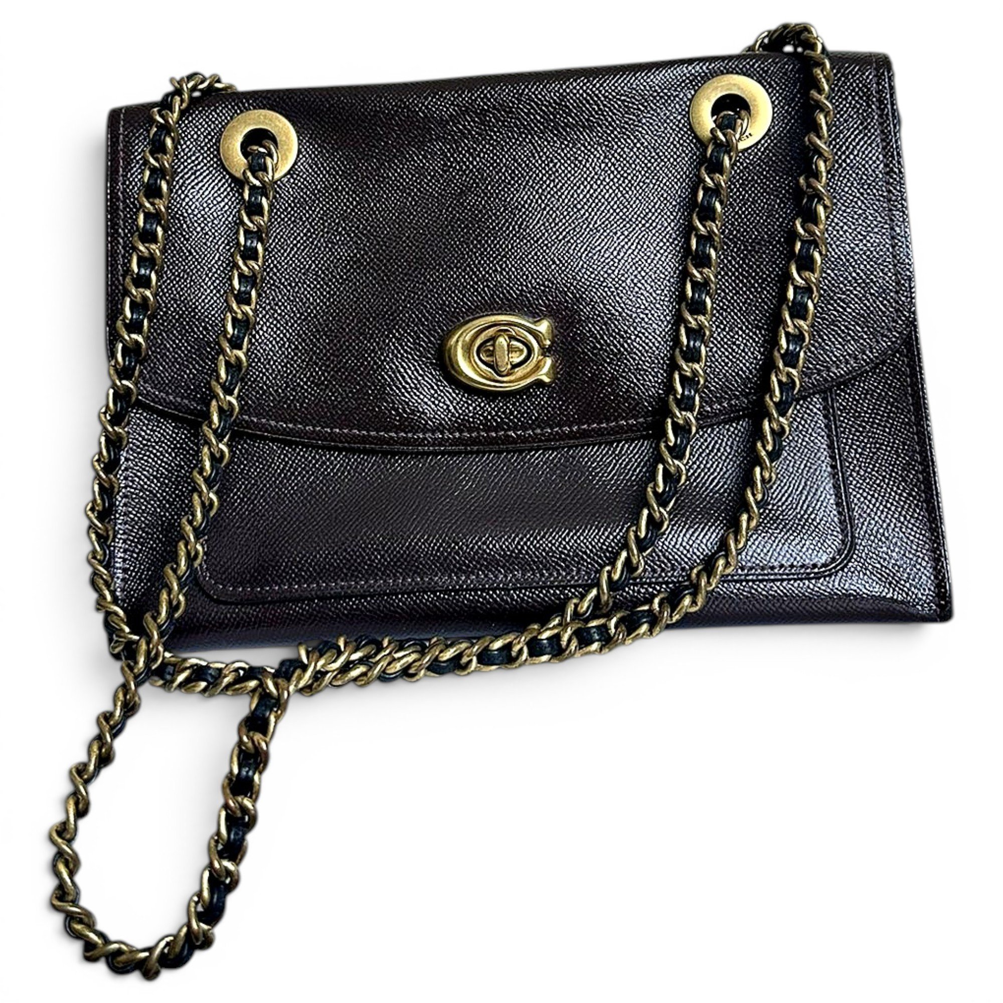 Parker patent leather handbag