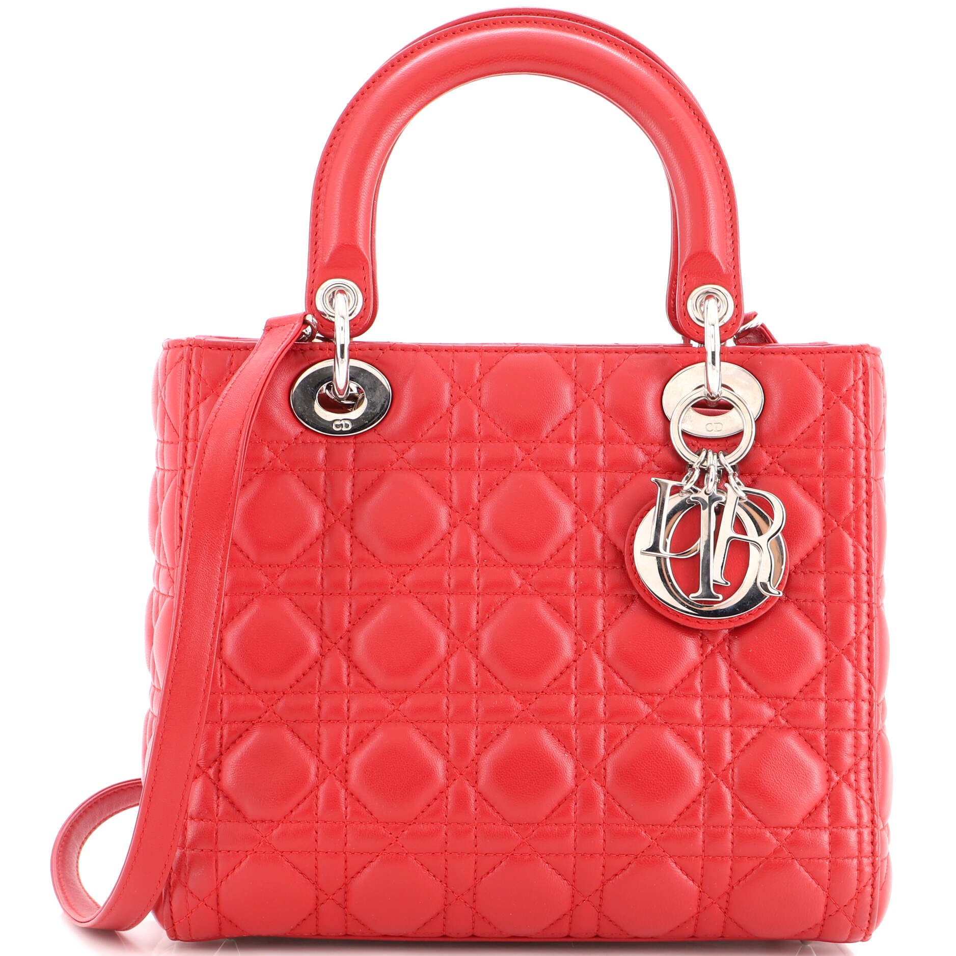 Lady Dior Bag Cannage Quilt Lambskin Medium