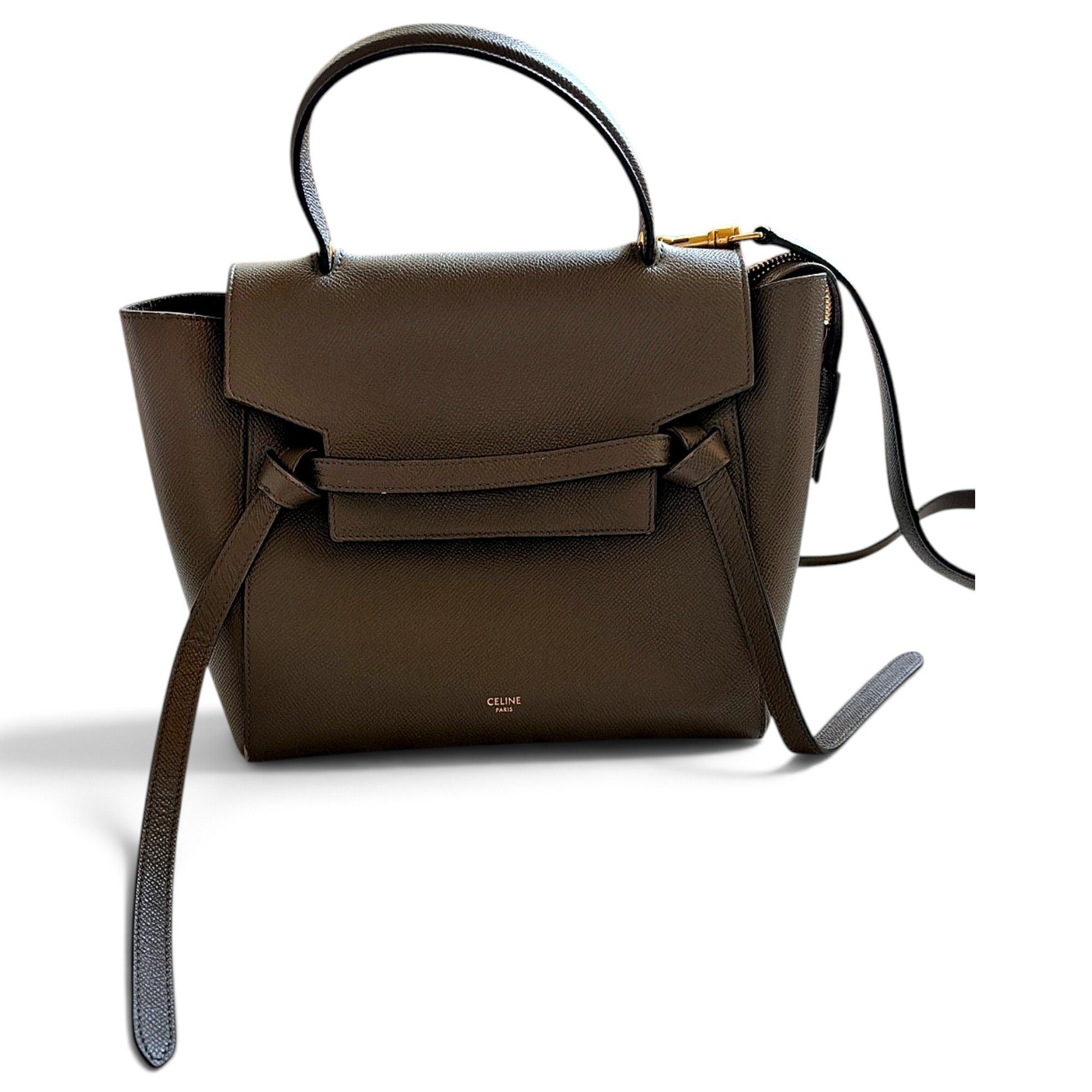 Belt leather handbag