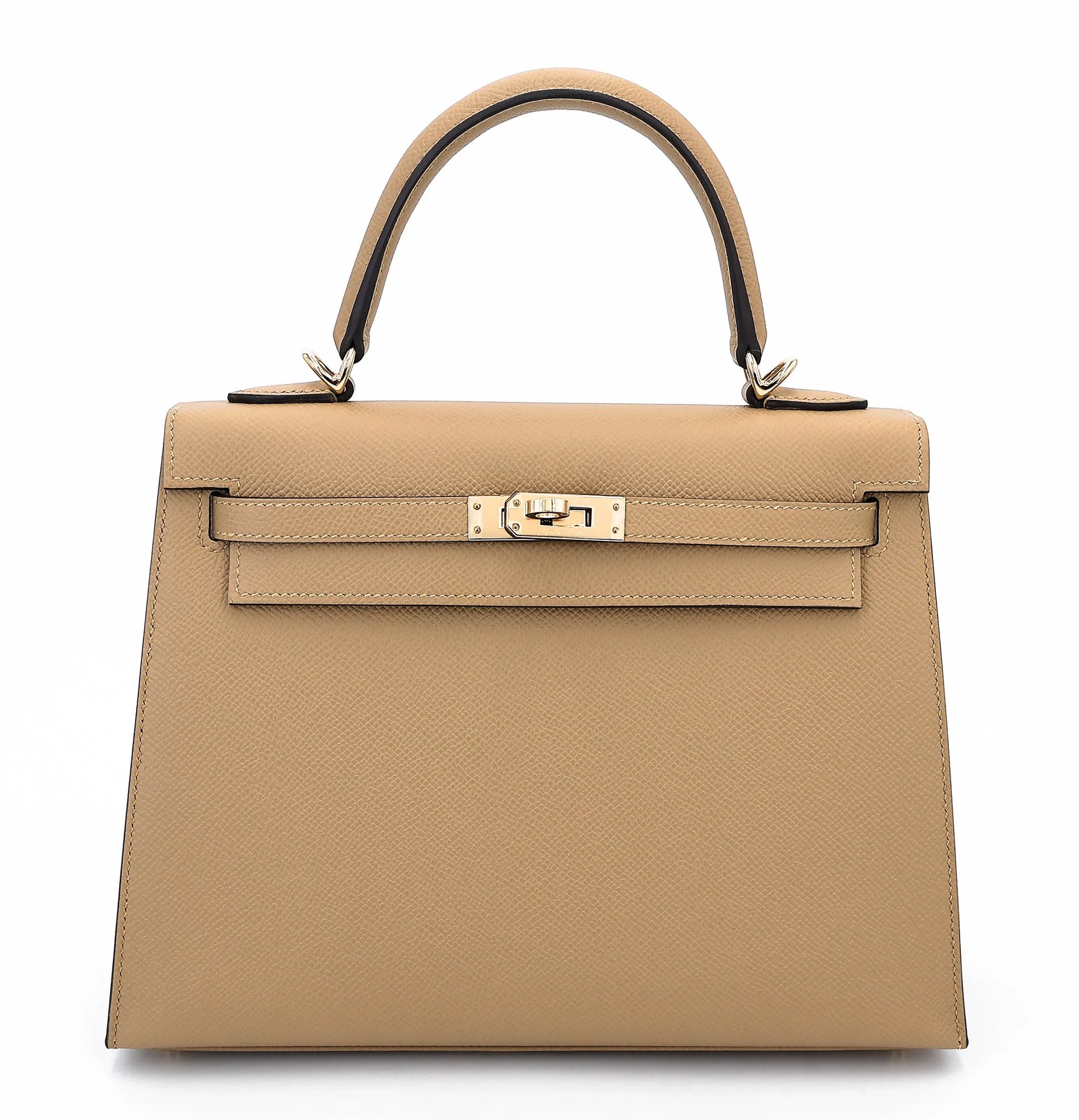 Brand New ( Rank N ) HERMÈS Kelly 25 Sellier Poussiere (1C) Epsom Permabrass hardware K (2025)