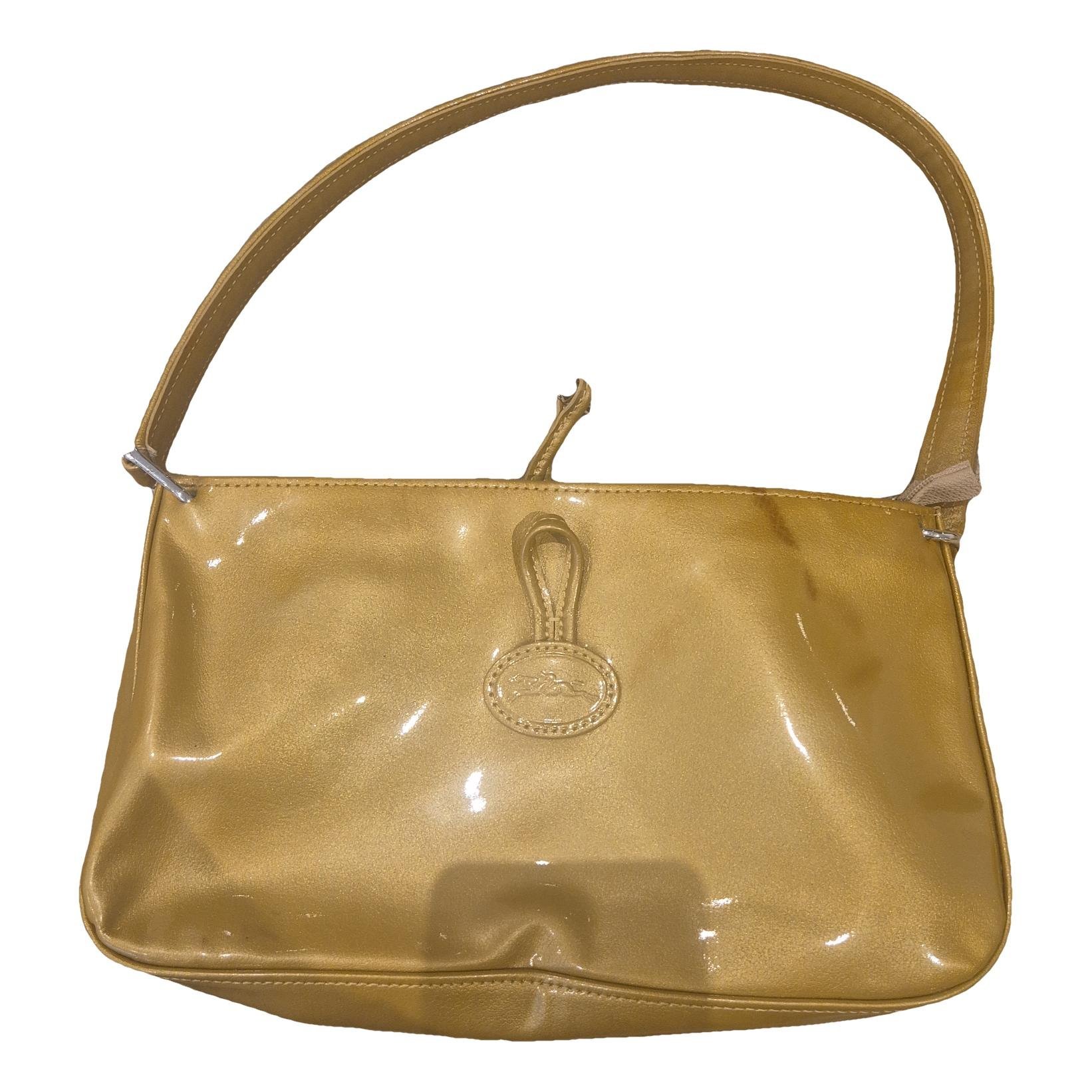 Patent leather clutch bag