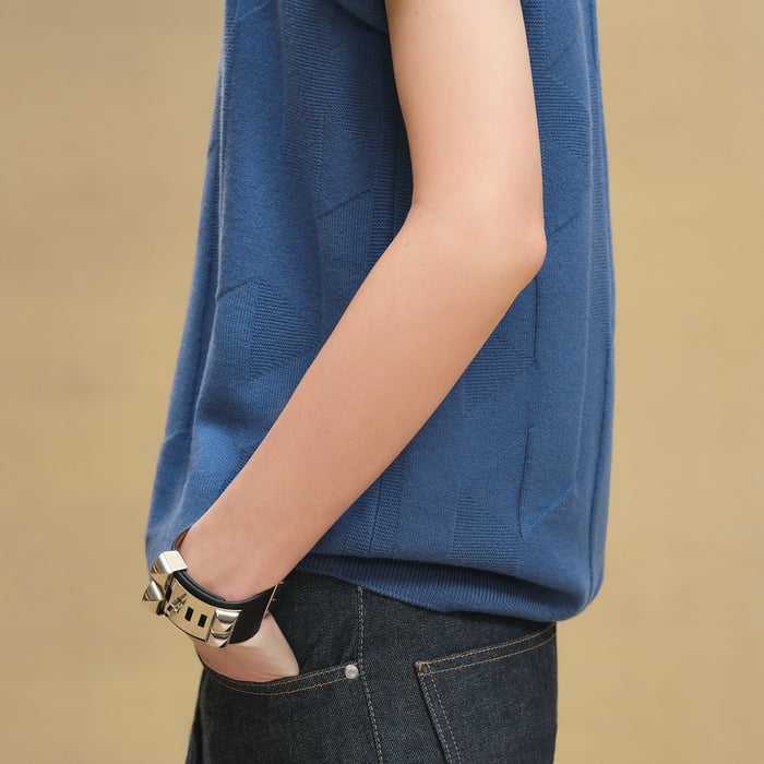 Bleu Payne "H" Short-sleeve Sweater