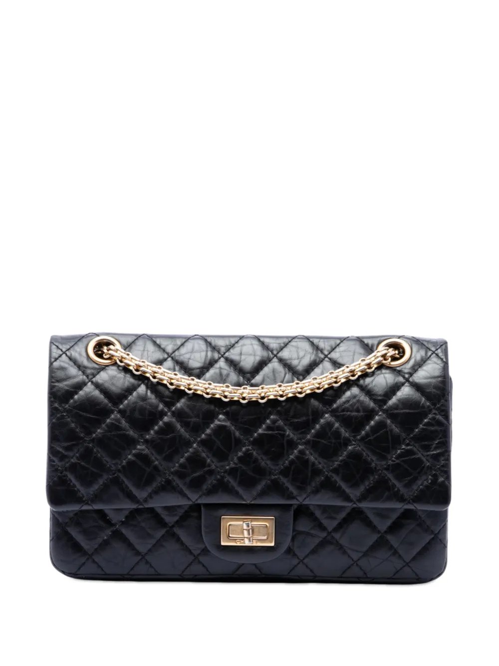 2009-2010 Quilted Aged Calfskin Reissue 2.55 Double Flap 225 shoulder bag