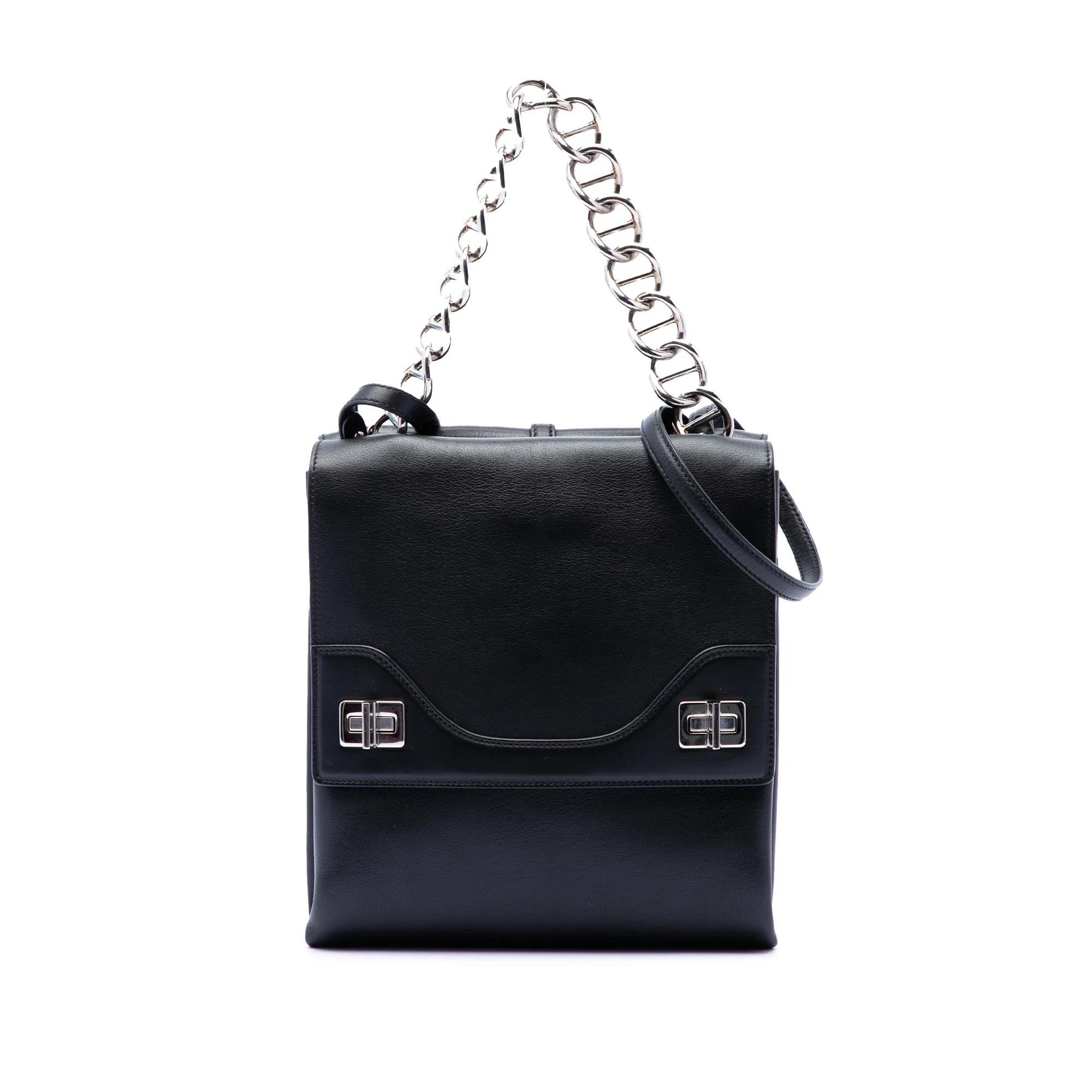 Double leather satchel