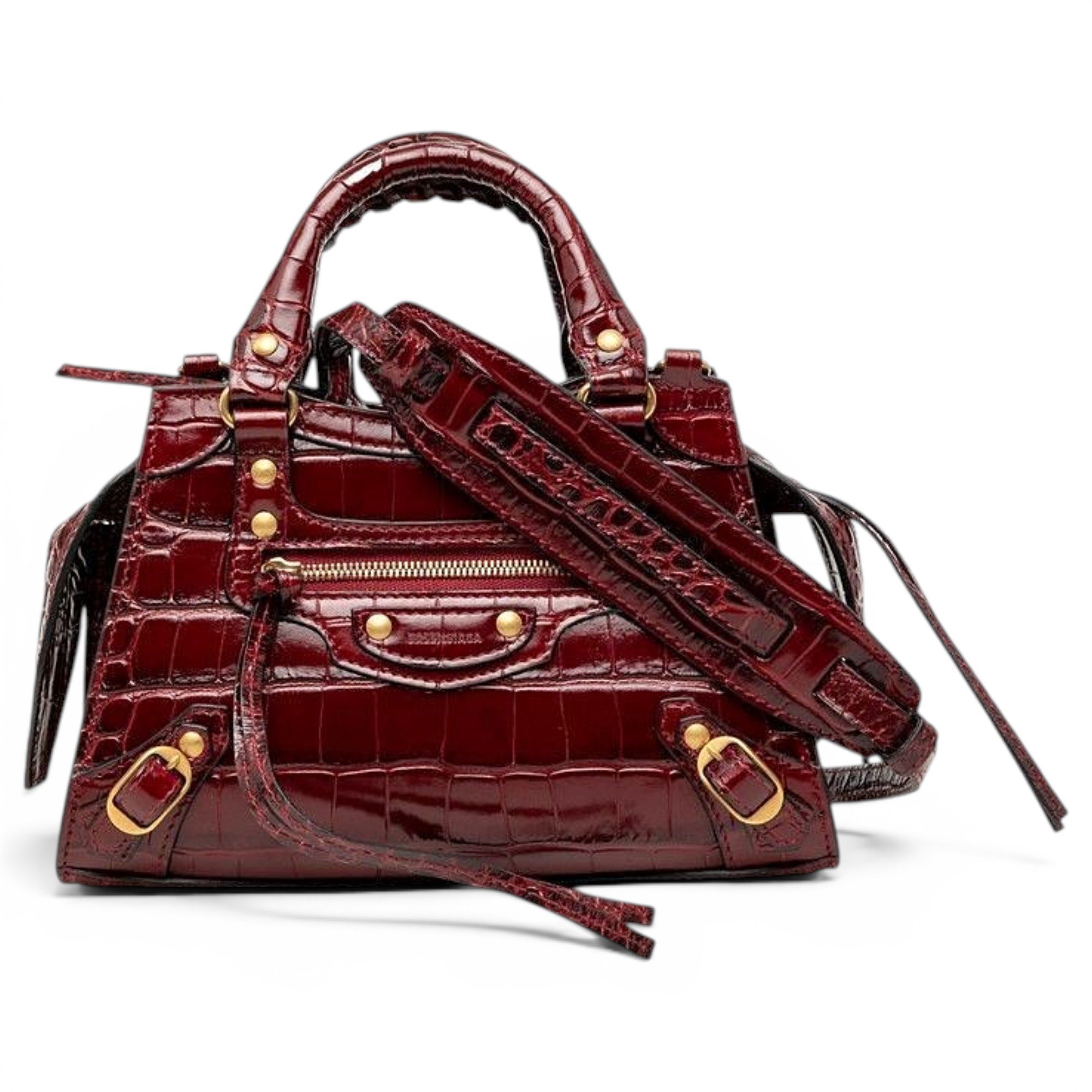 City leather handbag