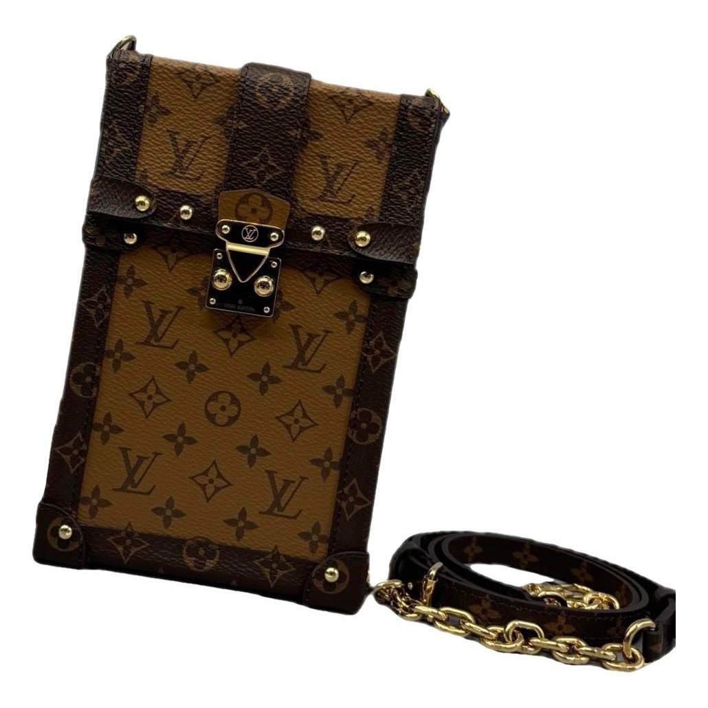 Pochette Trunk Verticale leather handbag