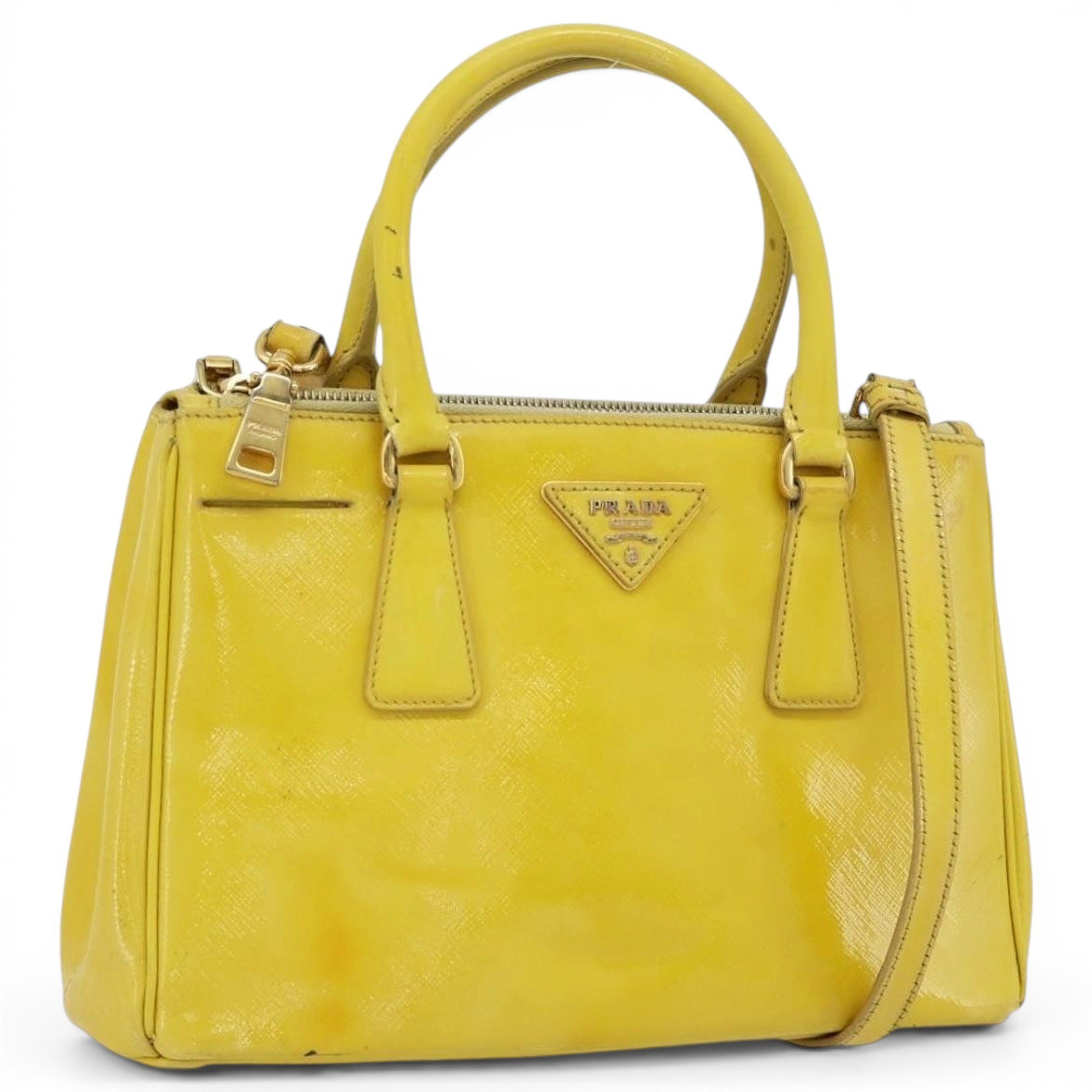 Galleria patent leather handbag