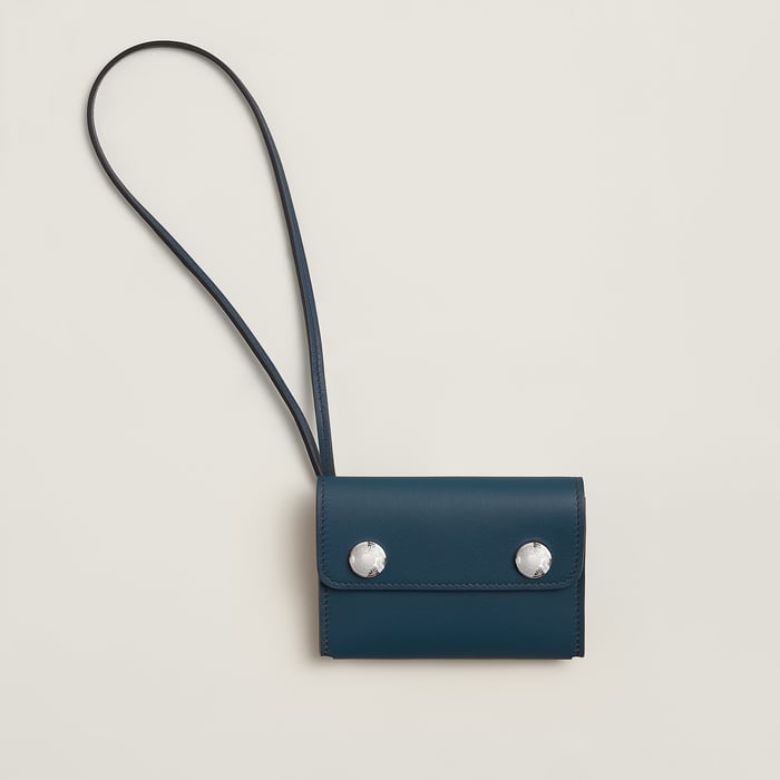 Bleu De Prusse Hermèsnap Card Holder