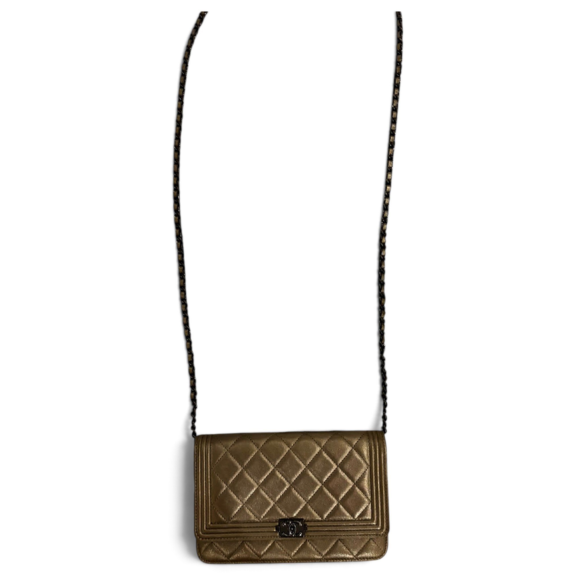 Wallet On Chain Boy leather crossbody bag