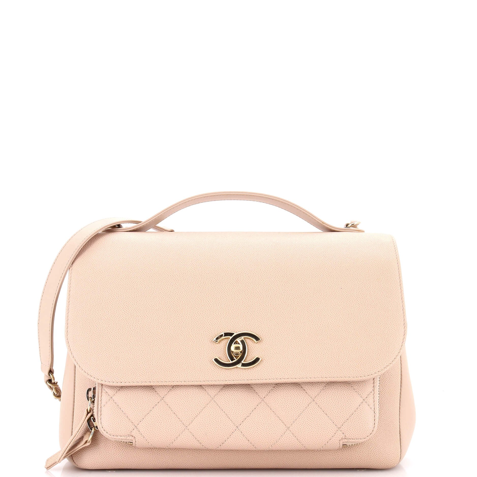 Business Affinity Flap Bag Quilted Caviar Large