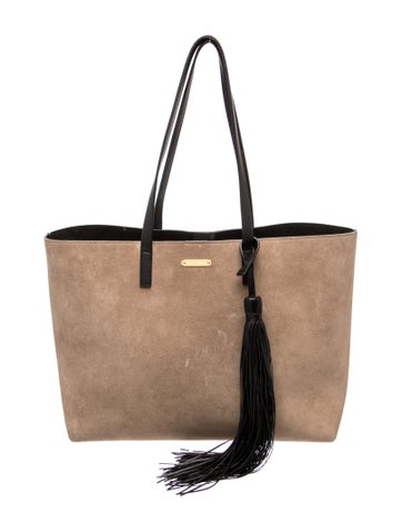 Suede East West Tote Bag Large