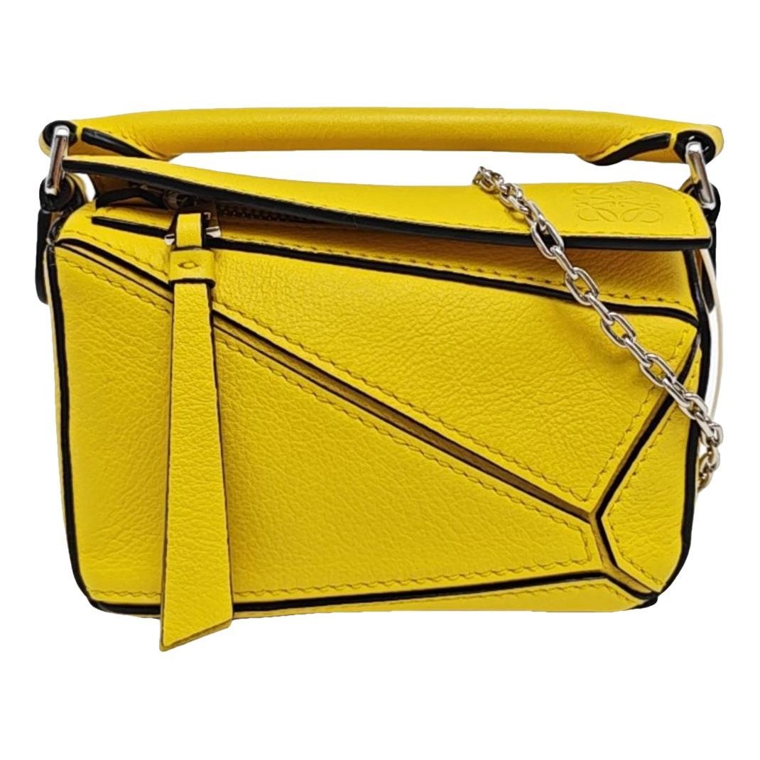 Puzzle leather handbag