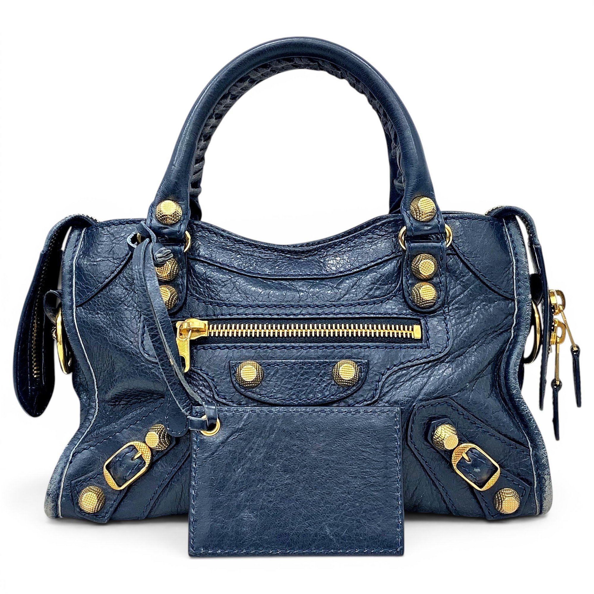 City leather handbag