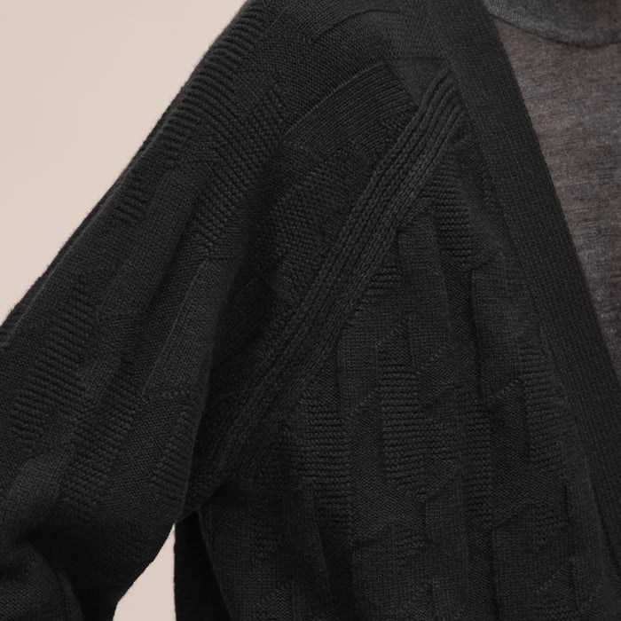 Noir "H" Long-sleeve Cardigan