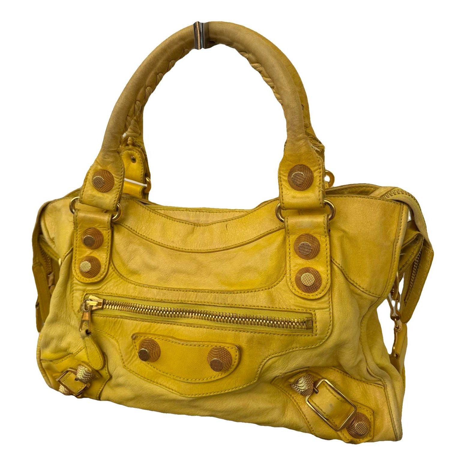 City leather handbag